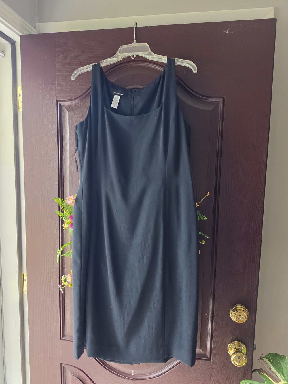 Jones New York Black Midi Sheath Dress